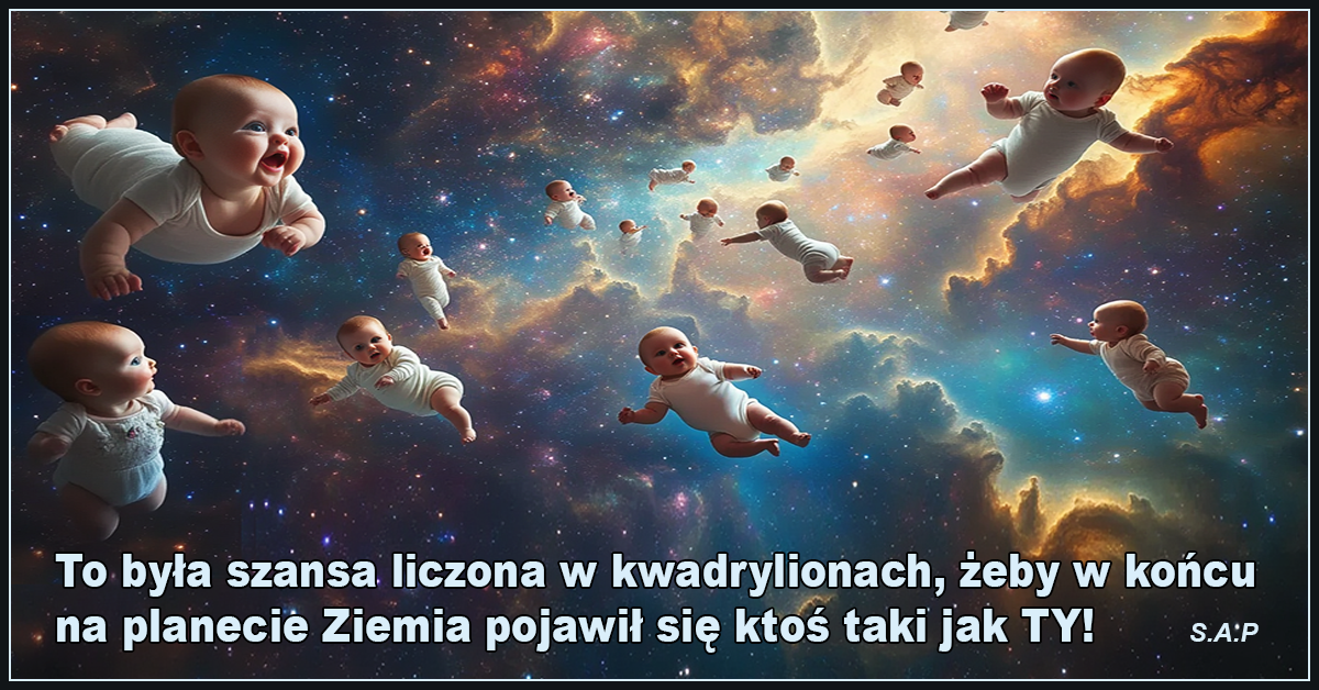 To była szansa liczona w kwadrylionach, żeby w końcu na planecie Ziemia pojawił się ktoś taki jak TY! - SAP