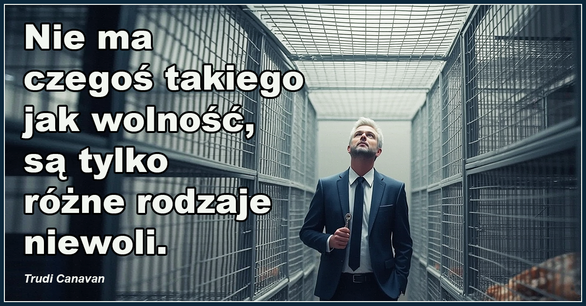 Nie ma czegoś takiego jak wolność, są tylko różne rodzaje niewoli.- Trudi Canavan